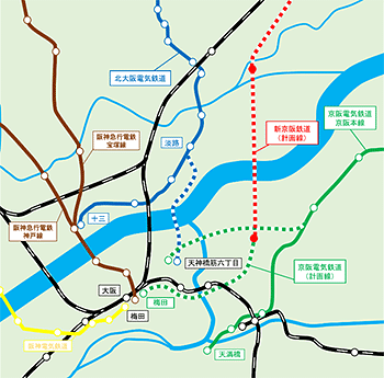 新京阪への権利譲渡後の地図